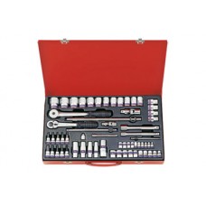 1/4" + 3/8" + 1/2" bộ tuýp 62 chi tiết hệ mét Kingtony 9563MR01