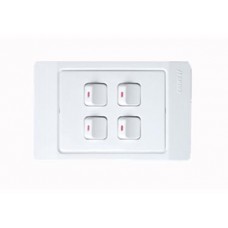 16A Mặt có 4 công tắc một chiều