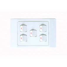 16A Mặt có 5 công tắc 1 chiều