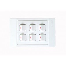 16A Mặt có 6 công tắc một chiều