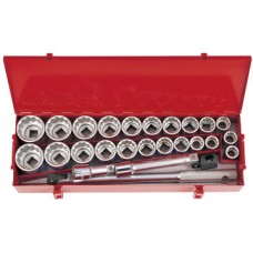 3/4" bộ tuýp 26 chi tiết hệ inch & hệ mét Kingtony 6226CR