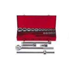 Bộ típ 3/4" 21 cái hộp sắt Crossman 99-086